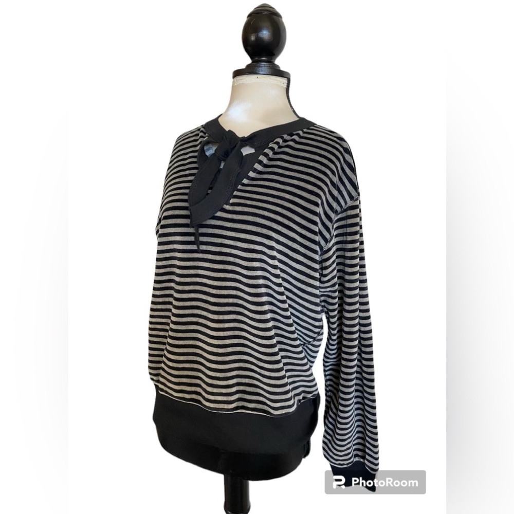 Vintage 80’s SONIA RYKIEL Striped Long Sleeve Top/Blouse/Pullover Size M